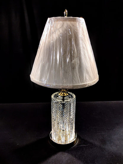 Waterford Crystal Herringbone Exquisite Fine Cut Lamp - Flawless New!