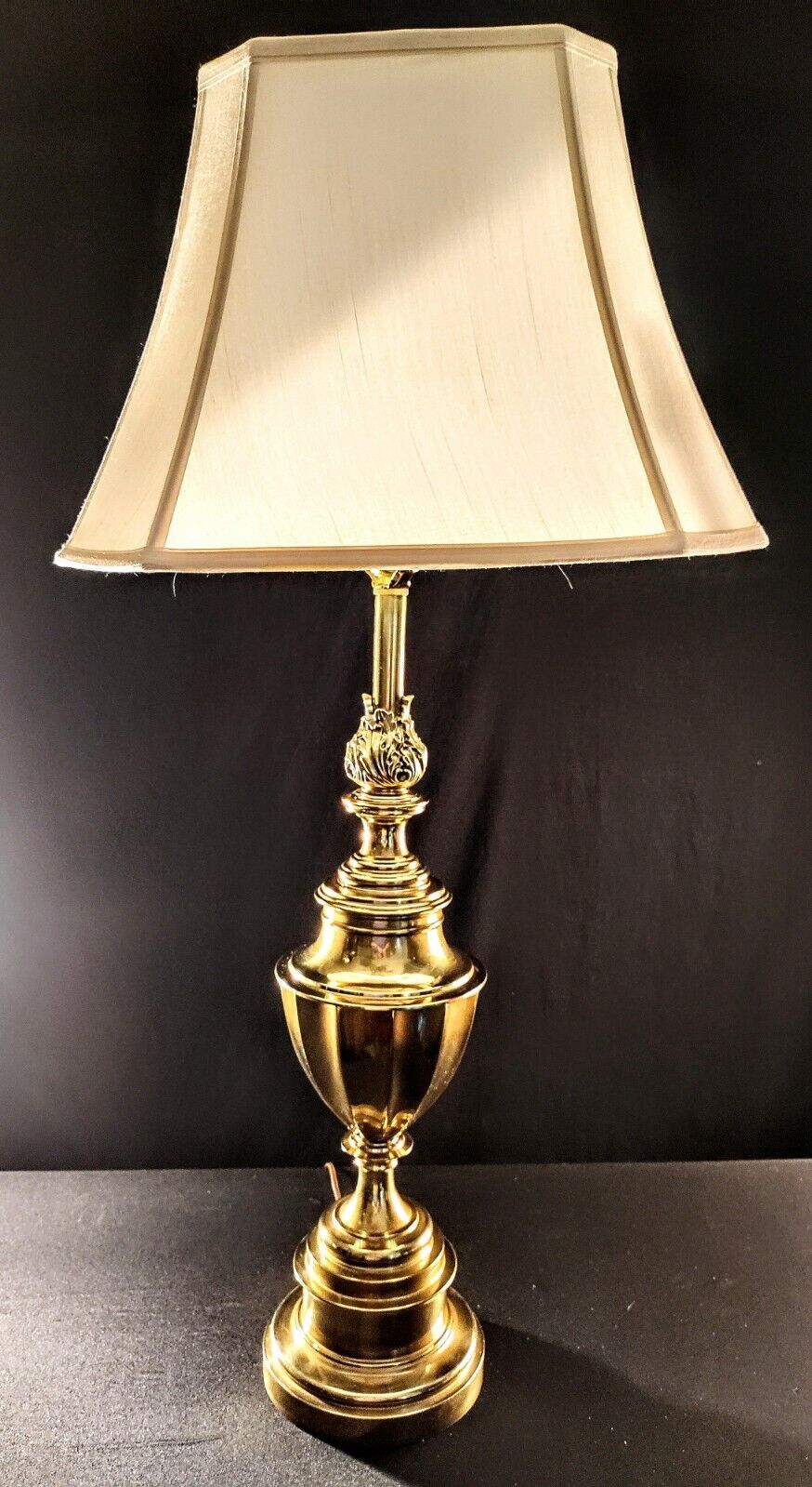 Genuine Stiffel Extremely Large Fine Solid Brass Table Lamps - Over 10lbs!