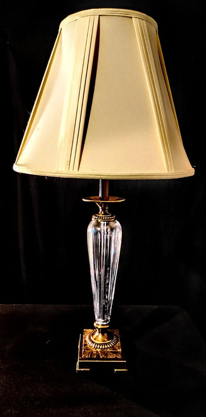 Bombay Fine Cut Crystal And Brushed Oiled Bronze XLarge Table Lamp-100% Original