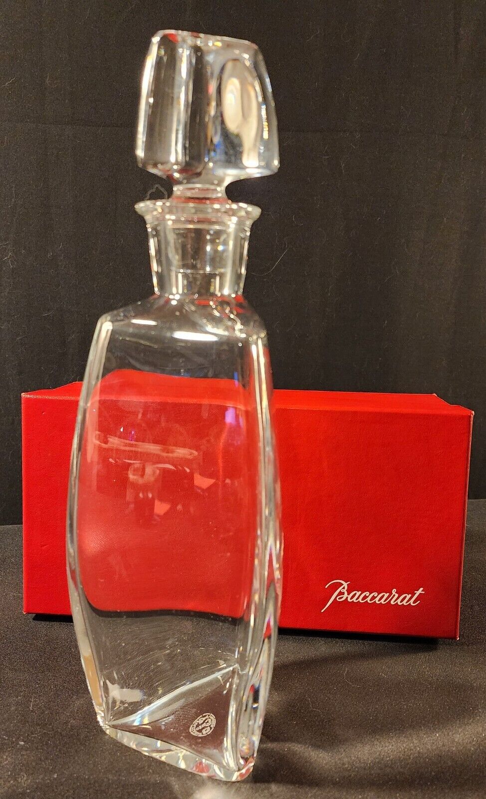 Baccarat Vosges Three-Sided Fine Crystal Decanter - Brand New!