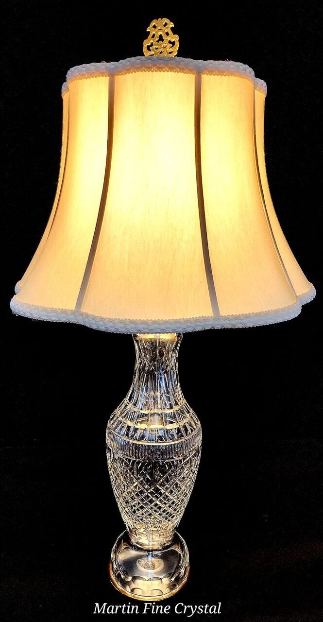 Waterford Tramore Fine Cut Irish Crystal Table Lamp - Extra Large 37 Inches!!!