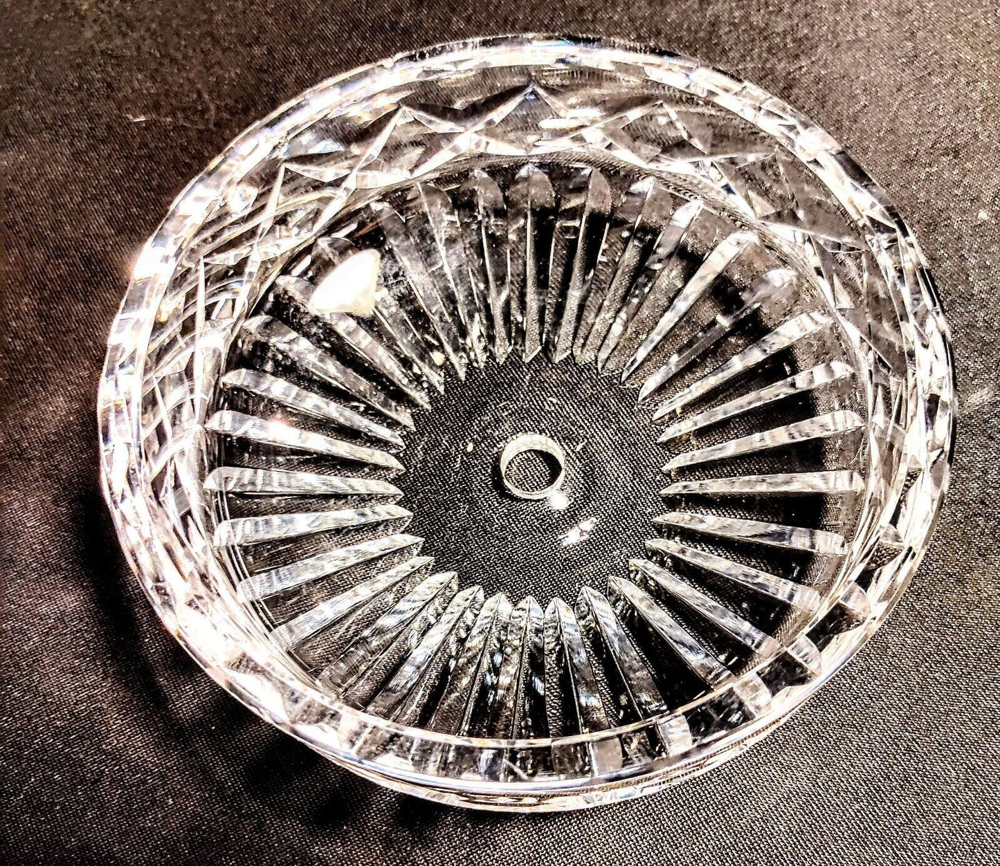 Waterford Chandelier Fine Cut Crystal Bowl And Cap - Mint Condition