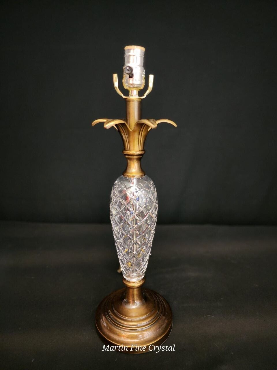 Waterford Hospitality Fine Hand Cut Crystal Medium Table Lamp - MINT!