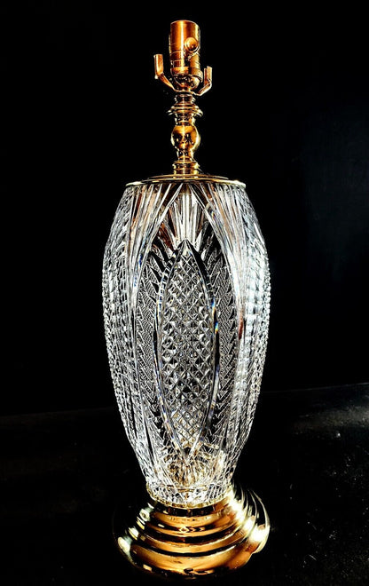 Waterford Millennium Extra Large Fine Cut Crystal Lamp - MINT!