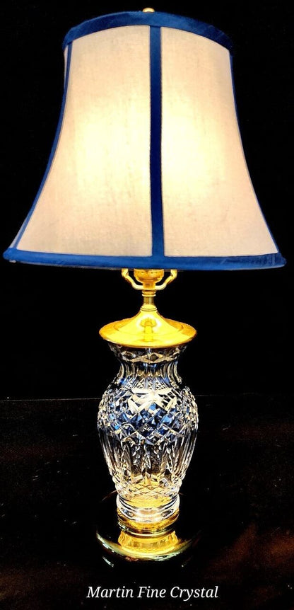 Waterford Precious Fine Cut Crystal Table Lamp - ca. 1980 - Flawless Condition!