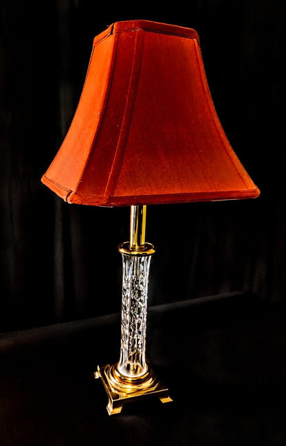 Waterford Killarney (Kinsale) Fine Cut Crystal Buffet Lamp Table Lamp - Mint!