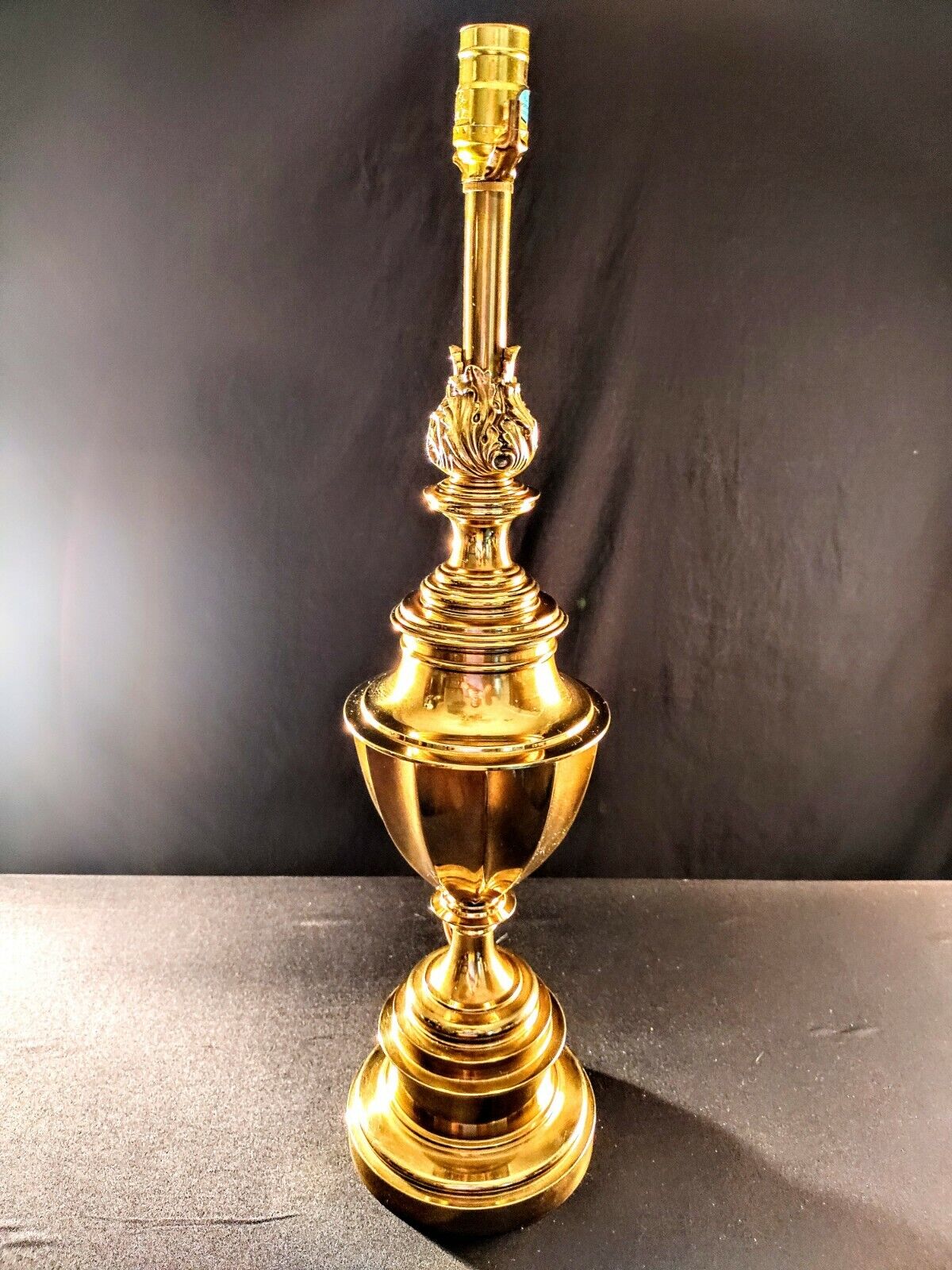 Genuine Stiffel Extremely Large Fine Solid Brass Table Lamps - Over 10lbs!