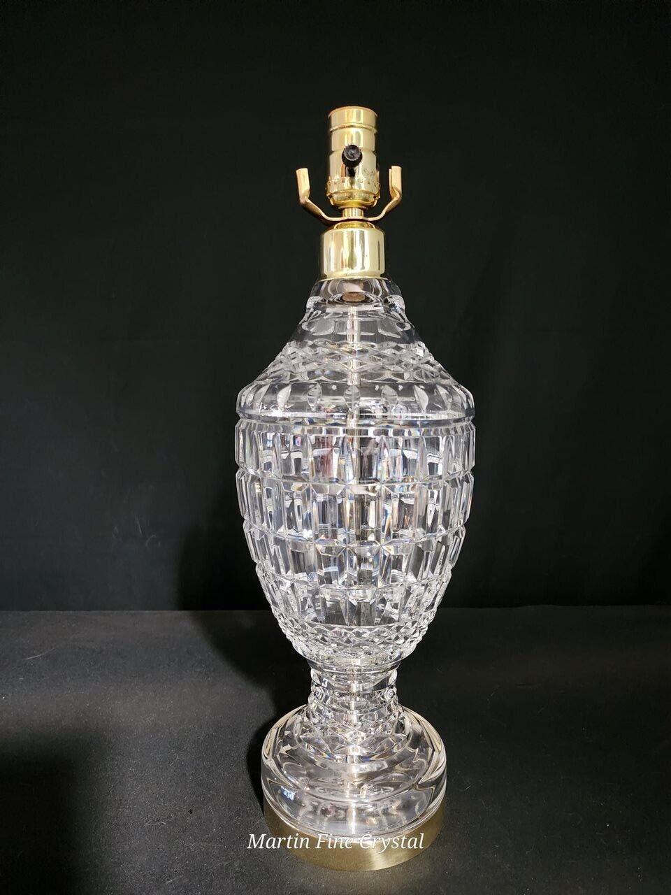 Waterford Urn Style Fine Cut Crystal Lamp - Absolutely Mint Condition!