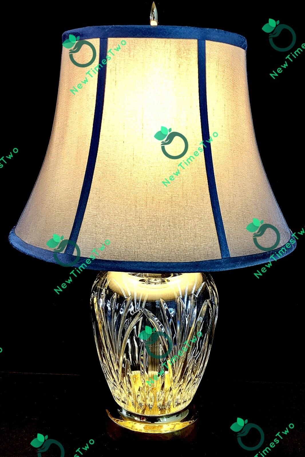 Waterford Ballylee Fine Cut Irish Crystal Table Lamp - 23" Crystal Circumference