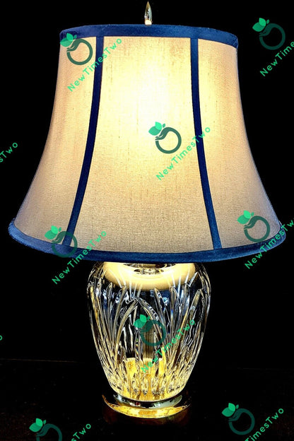 Waterford Ballylee Fine Cut Irish Crystal Table Lamp - 23" Crystal Circumference