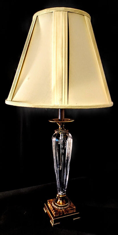 Bombay Fine Cut Crystal And Brushed Oiled Bronze XLarge Table Lamp-100% Original