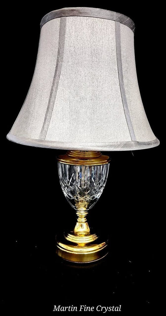 Waterford Crystal and Brass Medium Sized Table Lamp - Absolutely Flawless!