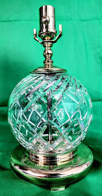 Waterford Wedgewood Set of 2 Globe Style Fine Cut Crystal Lamps - Gorgeous Cuts!