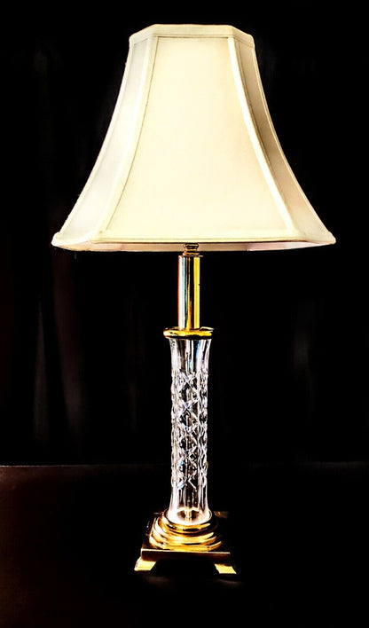 Waterford Killarney (Kinsale) Fine Cut Crystal Candlestick Lamp - Mint!