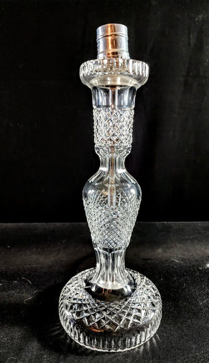 Waterford Solid Crystal Pair of 2 Exquisite Table Lamps - MINT!