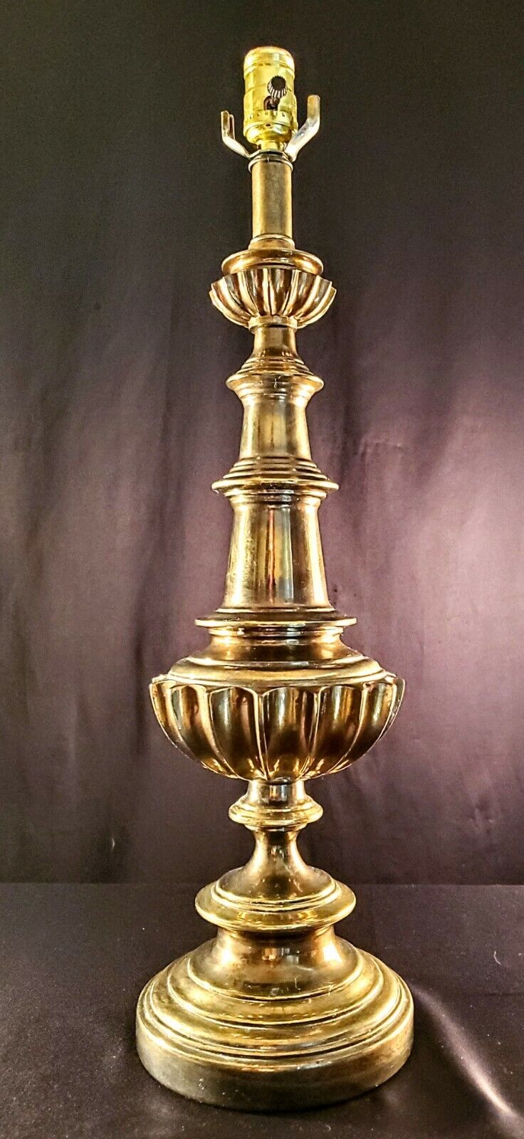 Stiffel "SAW TOOTH" Fine Solid Brass Table Lamp - Unique & Original