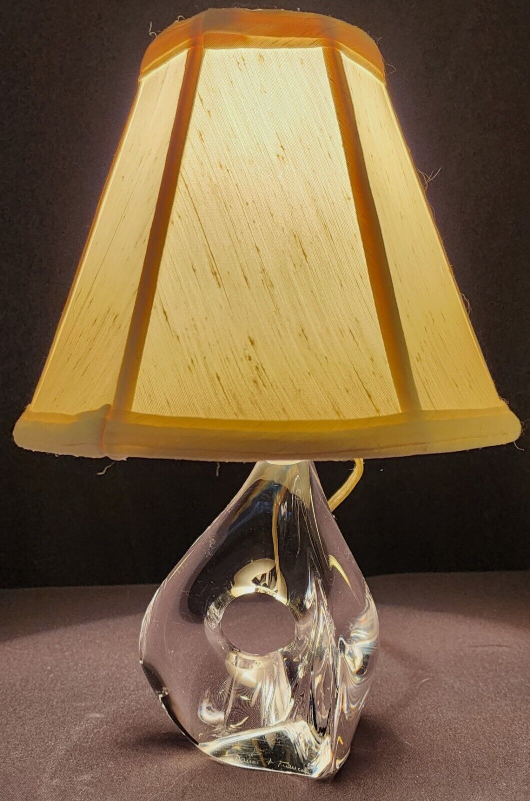 Daum French Crystal Lamp - 1950's Genuine Model 2 - Absolutely Mint Condition!