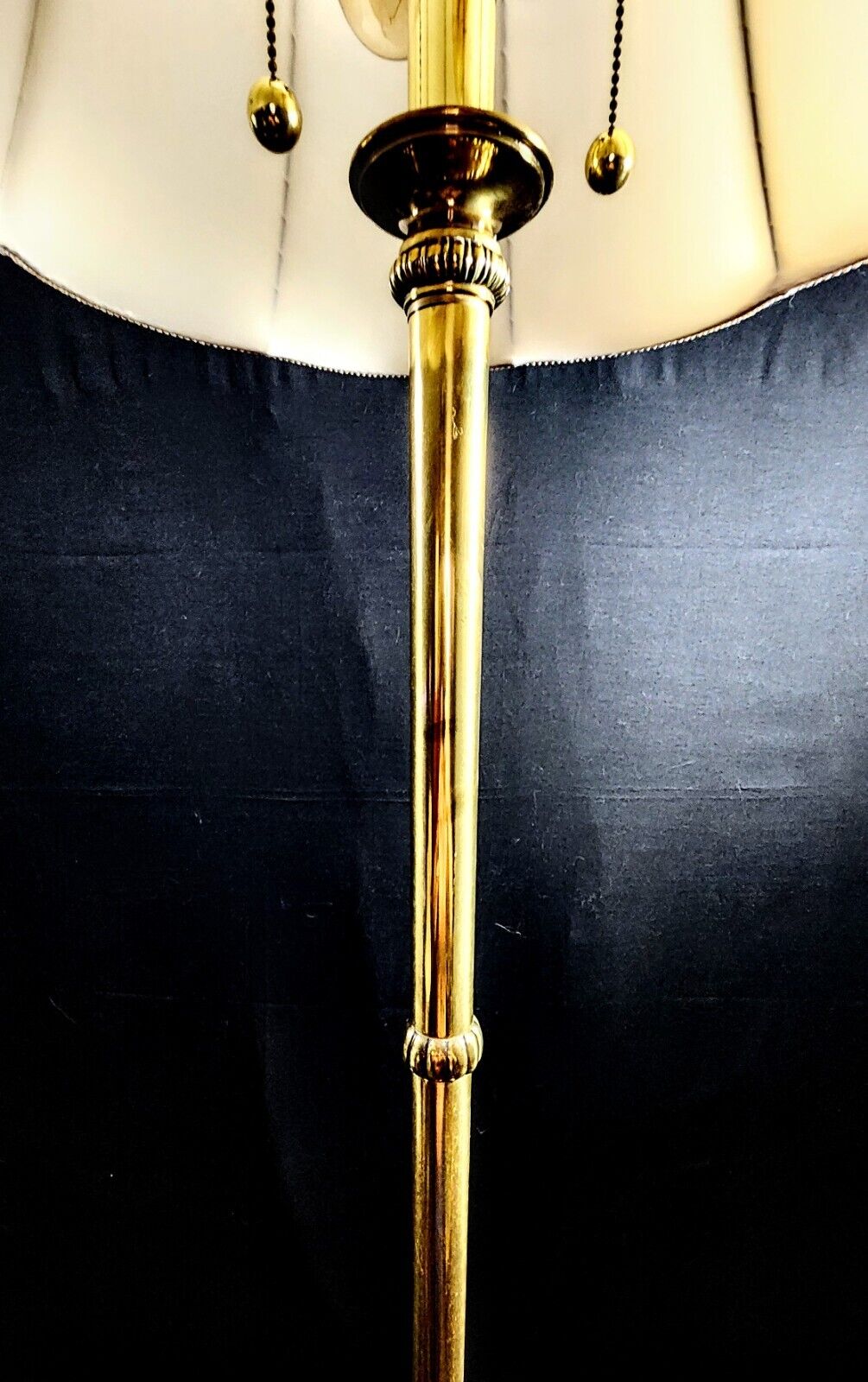 Massive Stiffel Solid Brass Floor Lamp - Gorgeous Color - Original Shade & Final