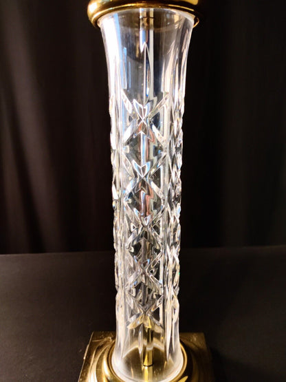 Waterford Killarney (Kinsale) Fine Cut Crystal Buffet Lamp Table Lamp - Mint!