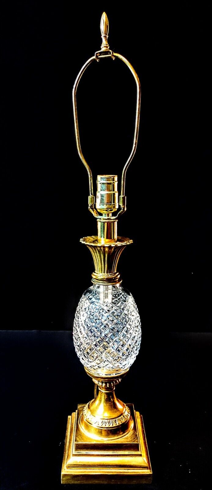 Waterford Hospitality Fine Cut Large Crystal Lamp With Original Shade