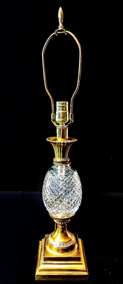 Waterford Hospitality Fine Cut Large Crystal Lamp With Original Shade