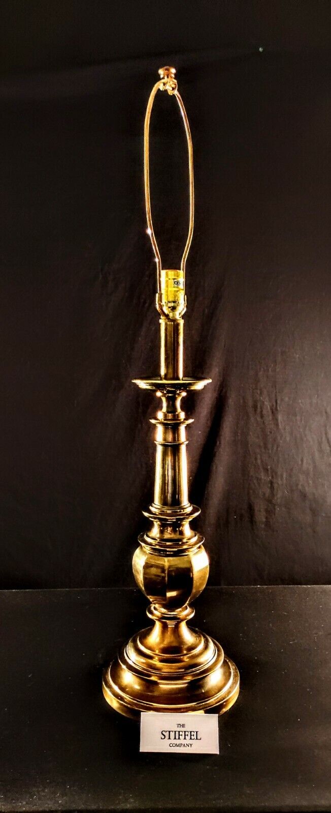 Genuine Stiffel Large Sized Fine Solid Brass Table Lamp - Over 10lbs and Mint!