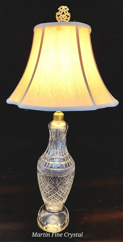 Waterford Tramore Fine Cut Irish Crystal Table Lamp - Extra Large 37 Inches!!!