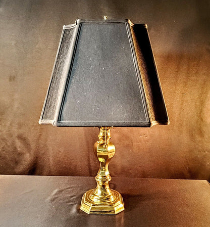 Stiffel Double Socket Three Position Solid Brass Desk Table Lamp - 26" Tall!