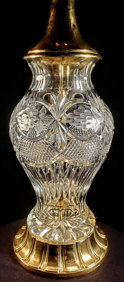 Cut Crystal Table Lamp ~ Exquisite Condition - Perfect Working Electrical