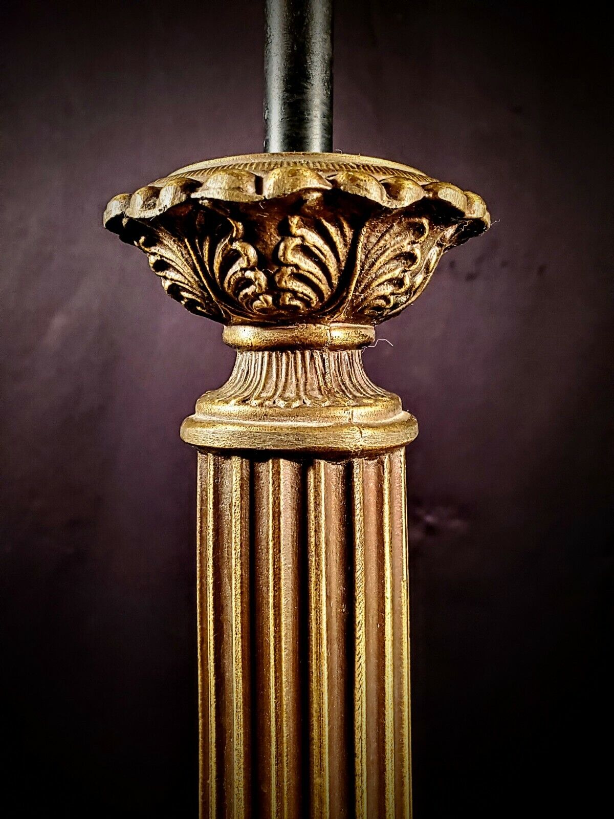 Baccarat-style 36in Hollywood Regency Electric Bronze Mythological Sceenes Lamp