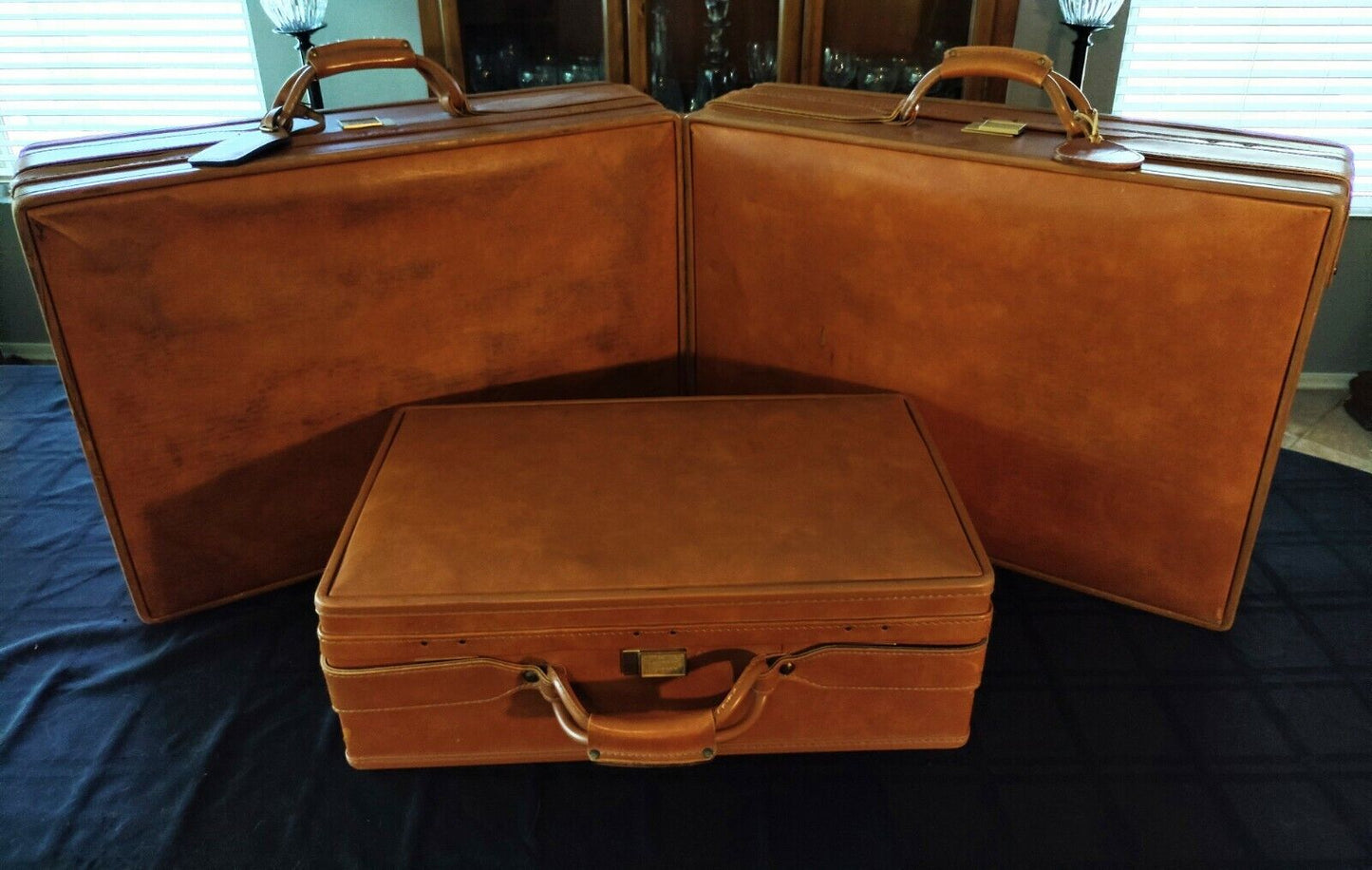 Hartmann Vintage Belting Leather Luxury Luggage Set of Three - Great Condition!