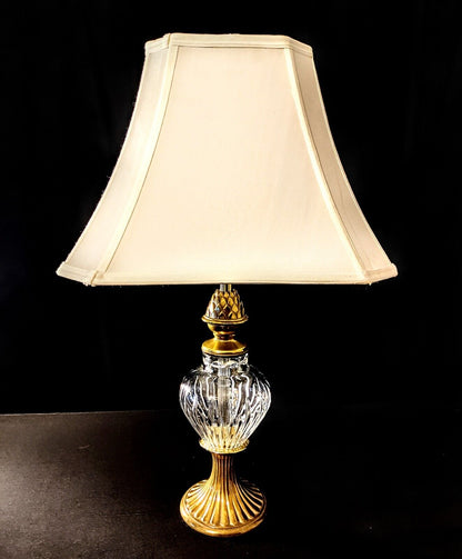 Waterford Carina Fine Cut Crystal And Brass Large Size Table Lamp - Truly Mint!