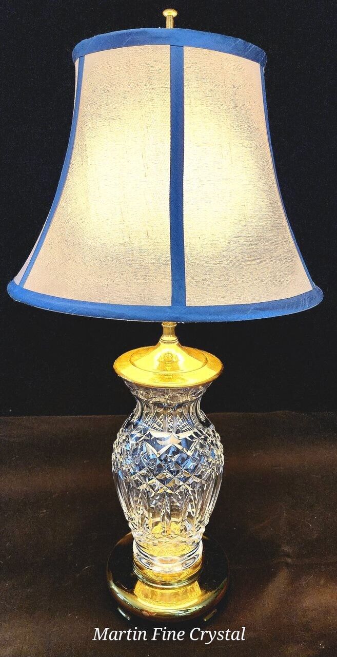 Waterford Precious Fine Cut Crystal Table Lamp - ca. 1980 - Flawless Condition!