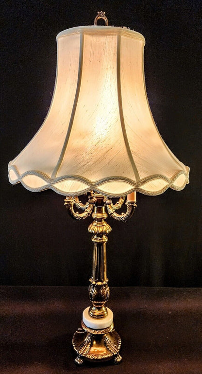 Hollywood Regency Fredrick Cooper Chicago Four Arm Antique Bronze Lamp