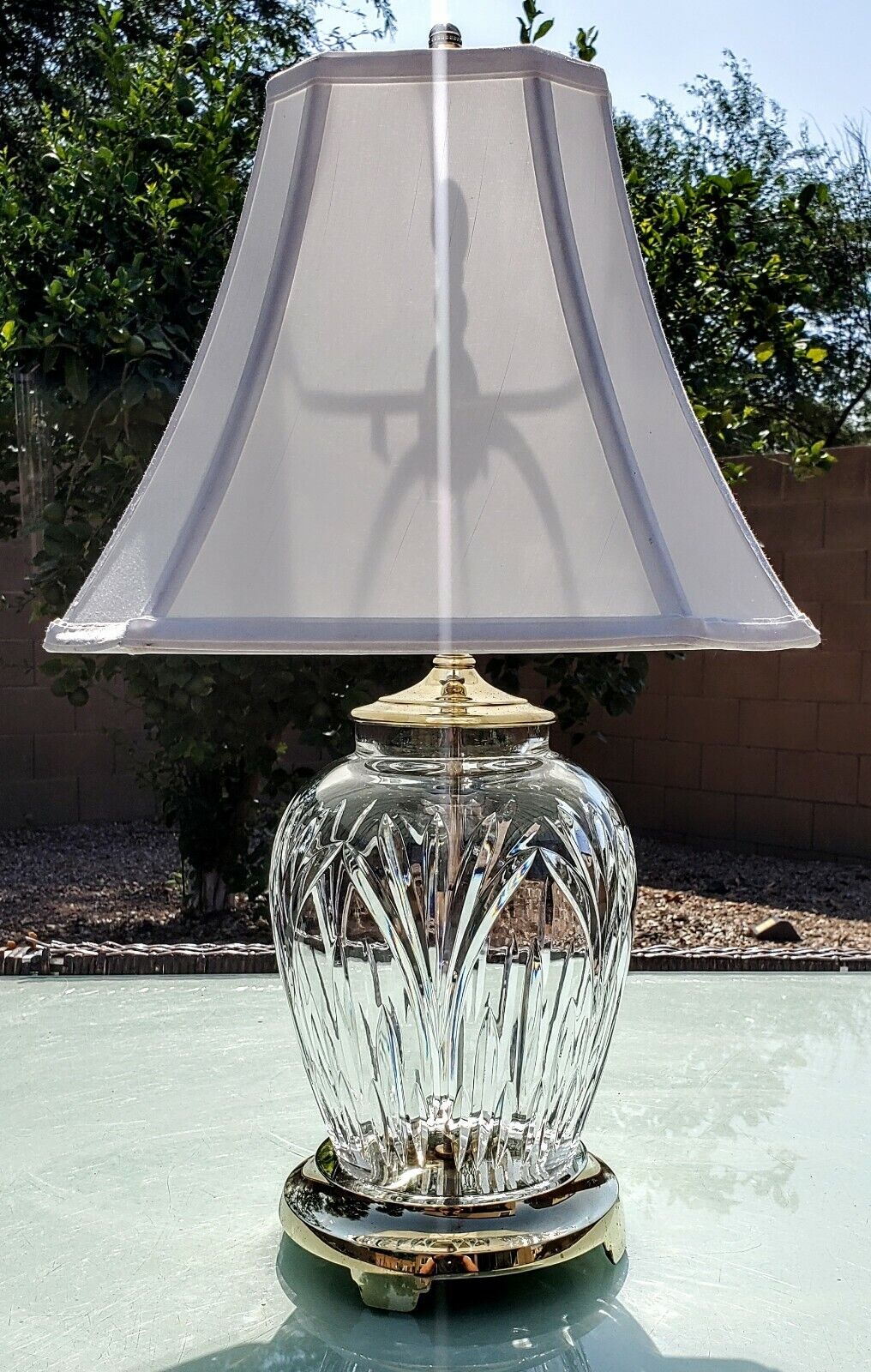 Waterford Ballylee Fine Cut Irish Crystal Table Lamp - 23" Crystal Circumference