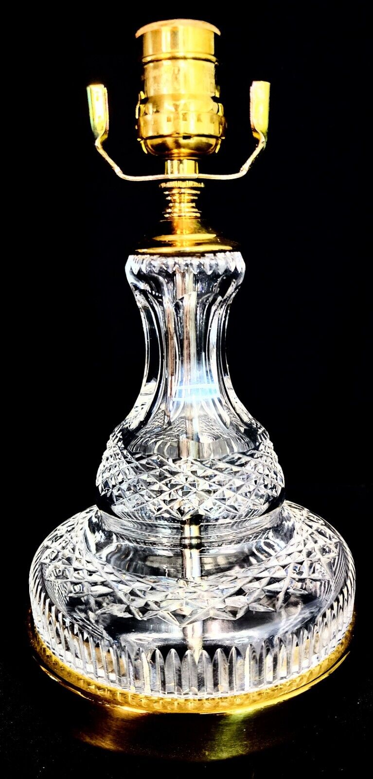 Vintage Waterford Alana Fine Cut Irish Crystal Table Lamp - Extremely Rare Model