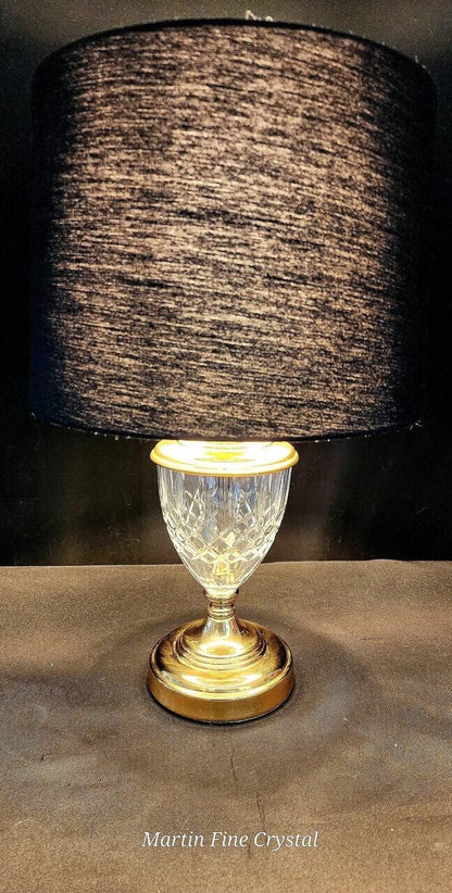 Waterford Crystal and Brass Medium Sized Table Lamp - Absolutely Flawless!