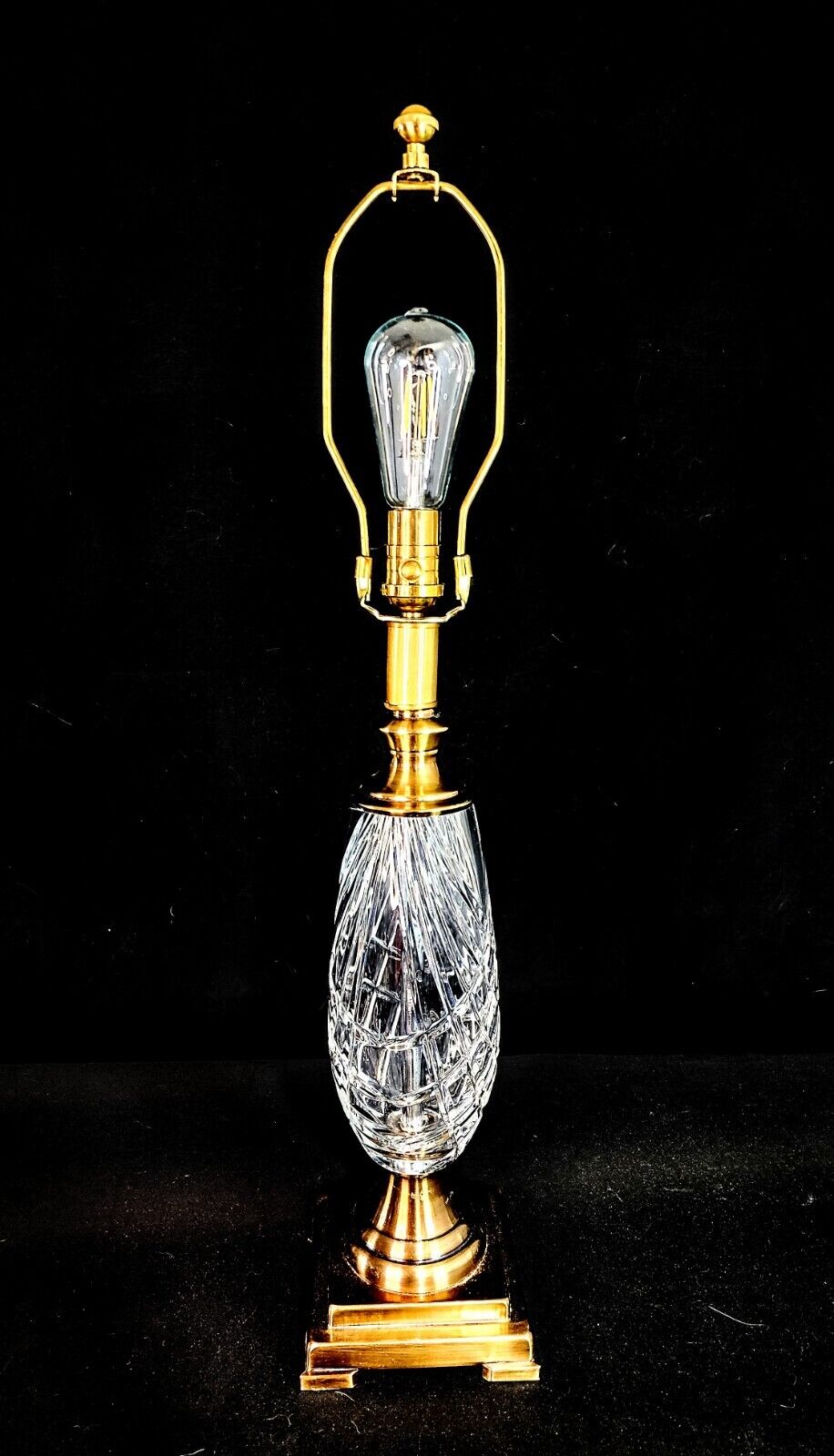 Waterford Crystal Lamp Medium Sized Table Lamp - New W/ Waterford Socket