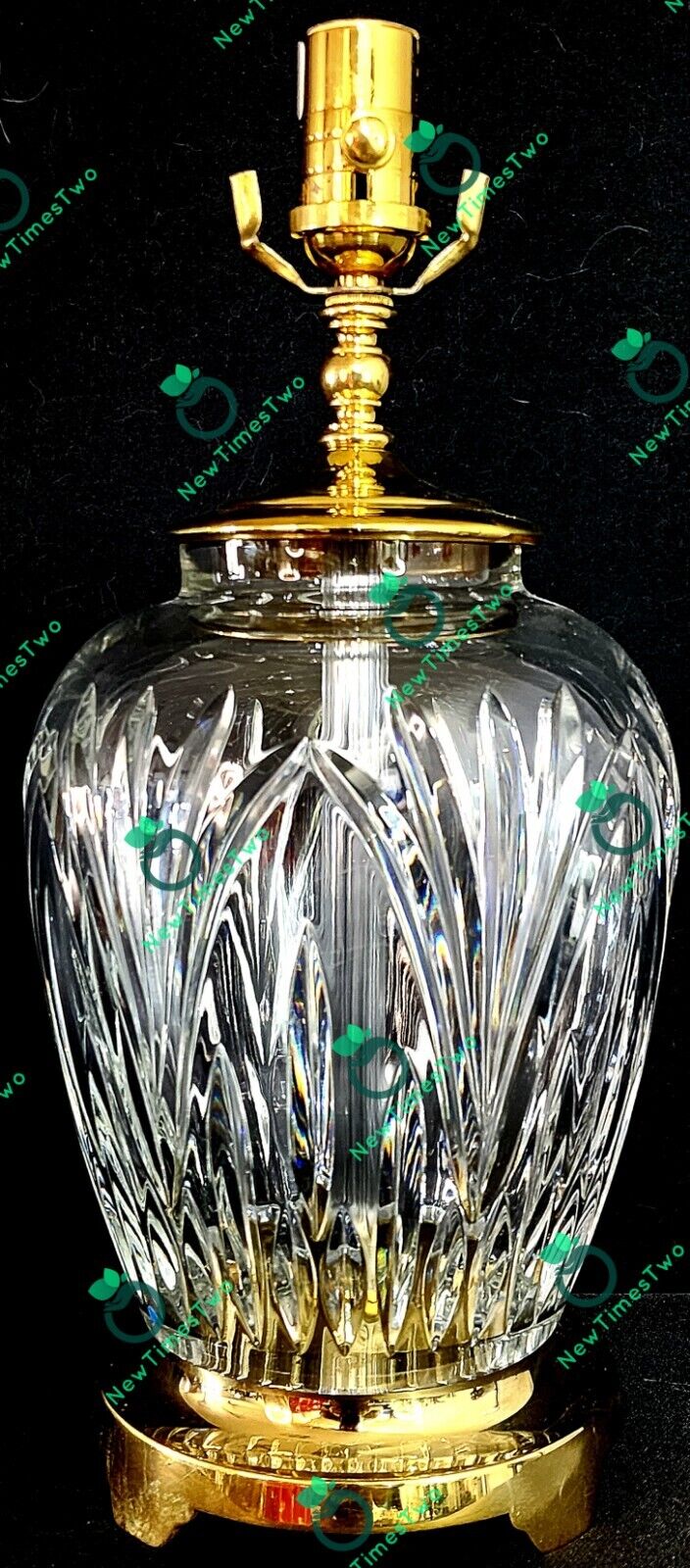 Waterford Ballylee Fine Cut Irish Crystal Table Lamp - 23" Crystal Circumference