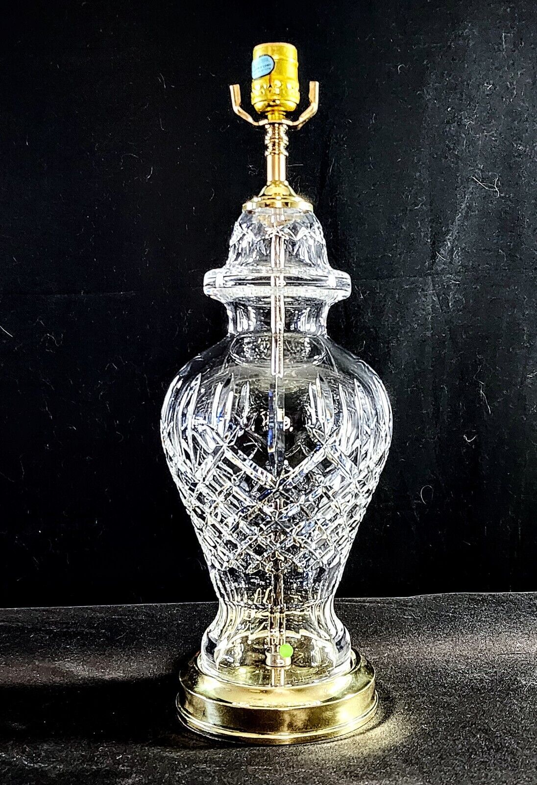 Waterford Araglin Pair of Fine Cut Irish Crystal Urn Style Table Lamps - MINT!!!