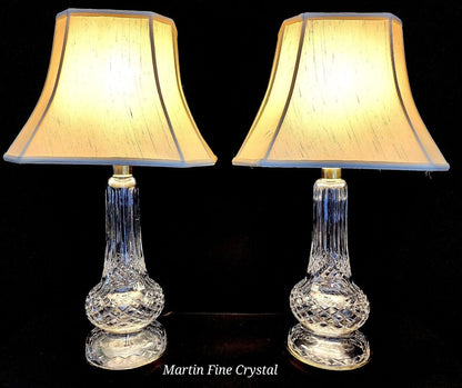 Largest Waterford Lamps Ever Produced - Hand blown and Cut - Flawless!