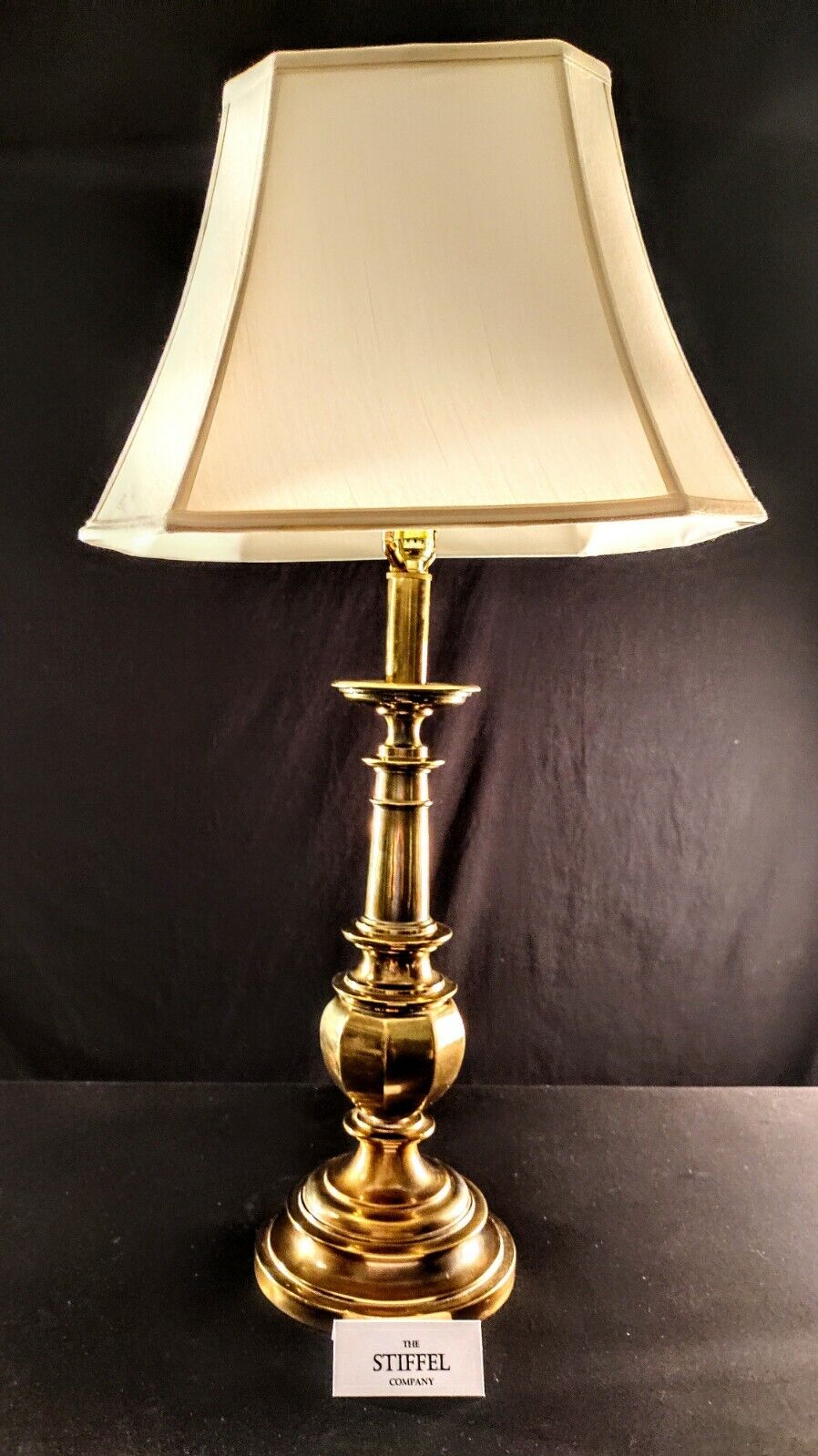 Genuine Stiffel Large Sized Fine Solid Brass Table Lamp - Over 10lbs and Mint!