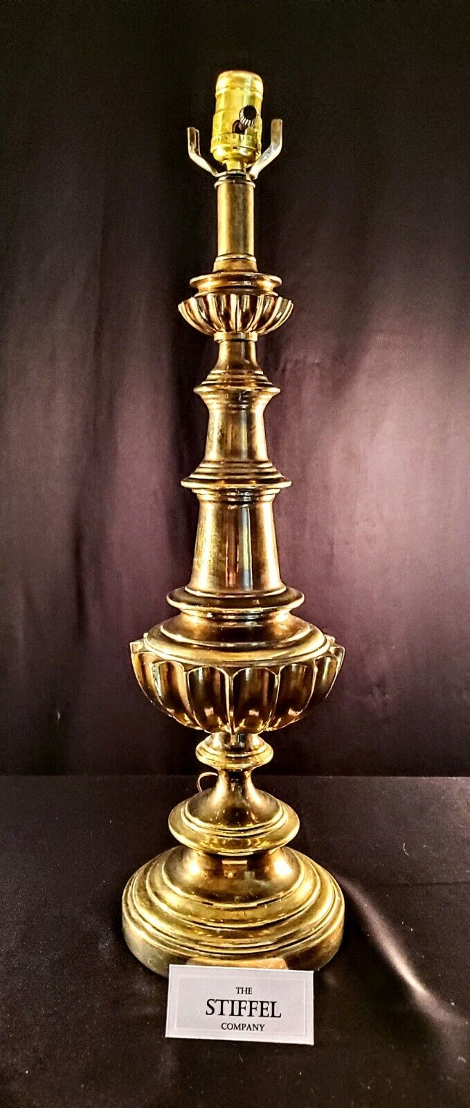 Stiffel "SAW TOOTH" Fine Solid Brass Table Lamp - Unique & Original