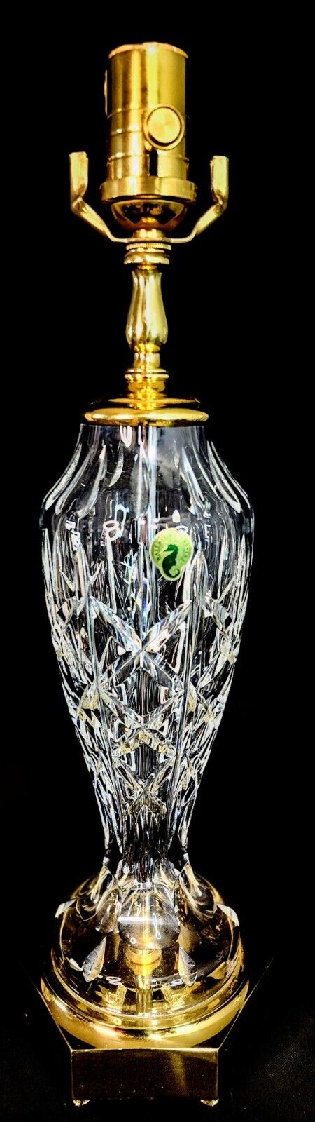 Waterford Evanwood Fine Cut Crystal Medium Sized Table Lamp - Mint Condition!