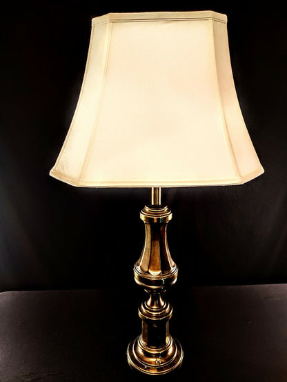 Genuine Stiffel Extremely Large Fine Solid Brass Table Lamps - Amazing Petina!