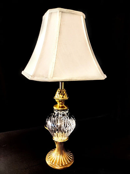 Waterford Carina Fine Cut Crystal And Brass Large Size Table Lamp - Truly Mint!