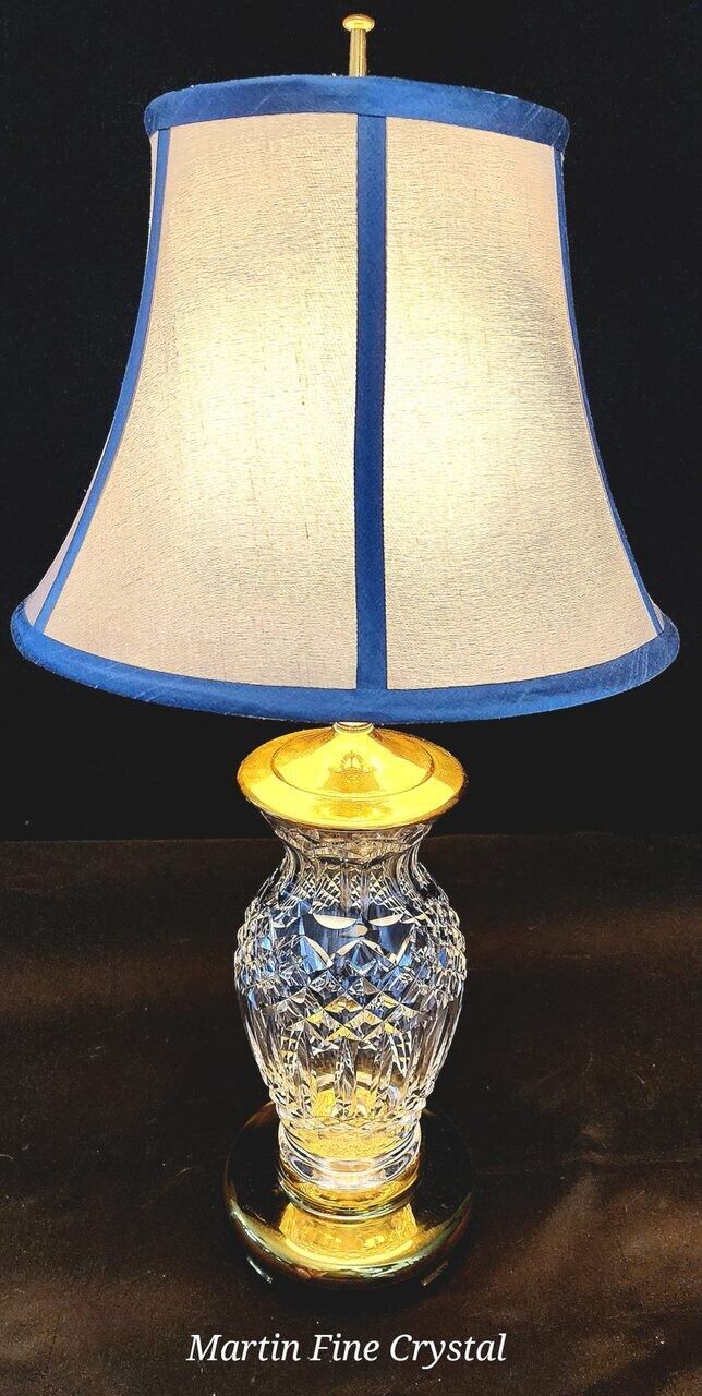 Waterford Precious Fine Cut Crystal Table Lamp - ca. 1980 - Flawless Condition!