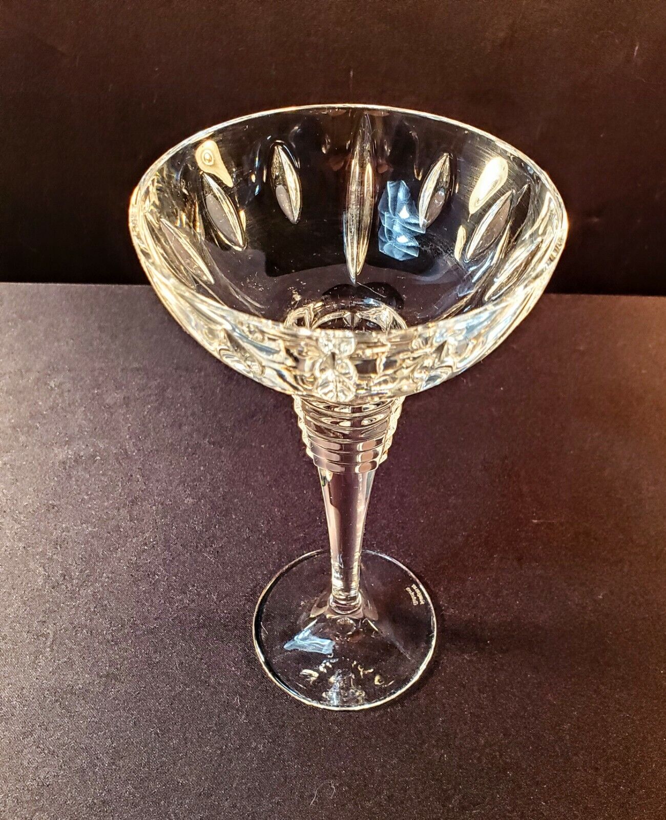 Waterford Fine Crystal Gemini Ball 8 Inch Candlestick - Lismore Leaves & New Age