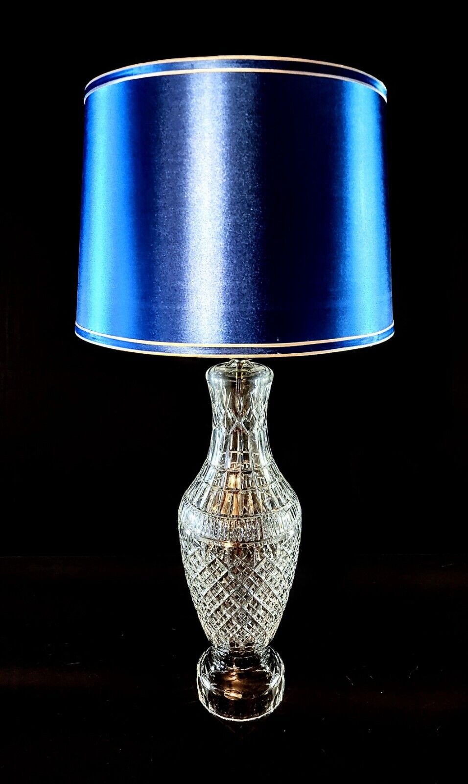 Waterford Tramore Fine Cut Irish Crystal Table Lamp - Crystal Base - 34 Inches!