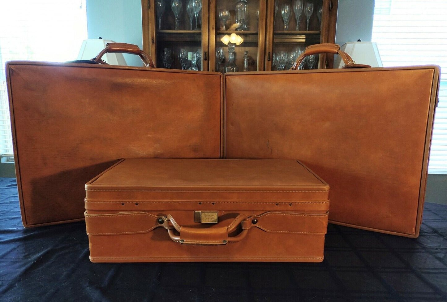 Hartmann Vintage Belting Leather Luxury Luggage Set of Three - Great Condition!